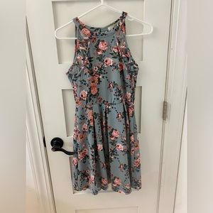 XS Green/Blue Floral Dress